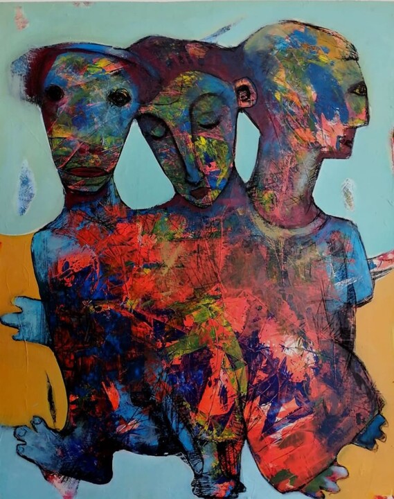 Pintura titulada "hmn" por Aslan Ünsal, Obra de arte original, Acrílico