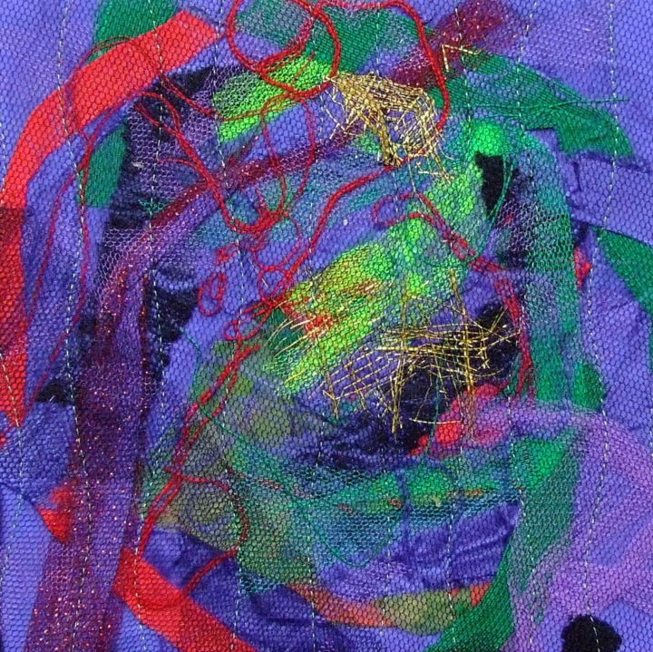 Textile Art titled "Tourbillon 1.jpg" by Jean Pierre Avonts-Saint-Lager, Original Artwork, Textiles Mounted on Cardboard