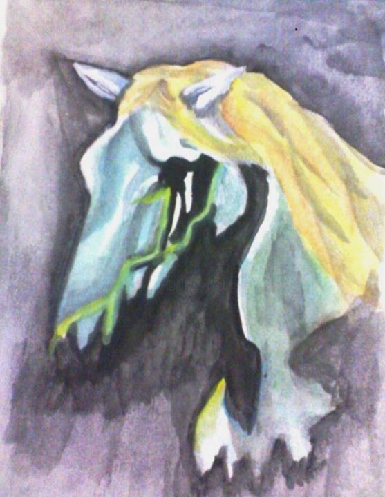 Peinture intitulée "horse" par Asmaa Fairuz, Œuvre d'art originale