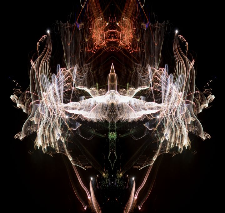 Photography titled "Symmetrical Firewor…" by Alfred Georg Sonsalla, Original Artwork, Digital Photography