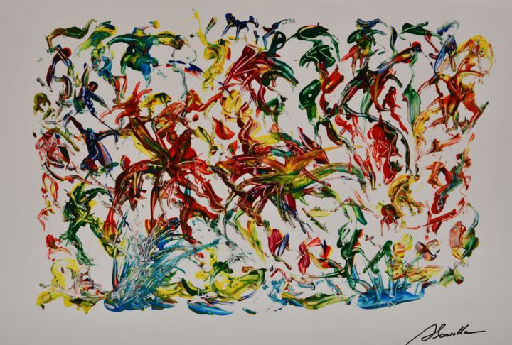 제목이 "Abstract Acrylic Pa…"인 미술작품 Alfred Georg Sonsalla로, 원작, 아크릴
