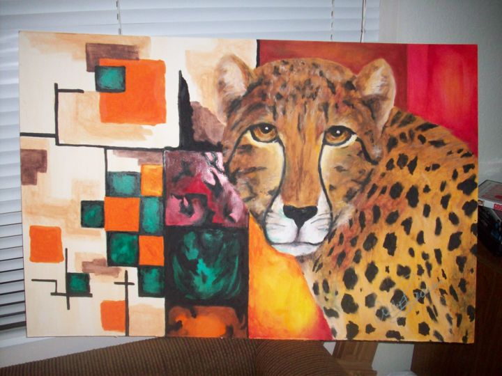 Рисунок под названием "Soul of the Cheetah" - Ashley Spencer, Подлинное произведение искусства, Другой