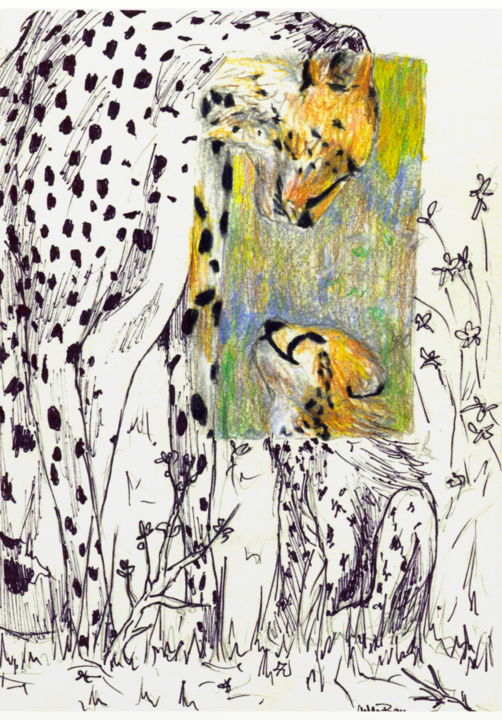 Drawing titled "Mother and Child Ch…" by Ashley Spencer, Original Art,