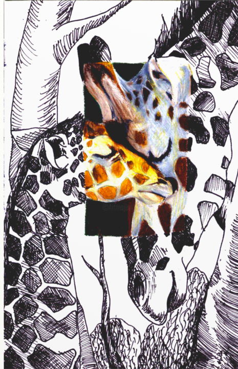 Drawing titled "Mother and Child Gi…" by Ashley Spencer, Original Art,