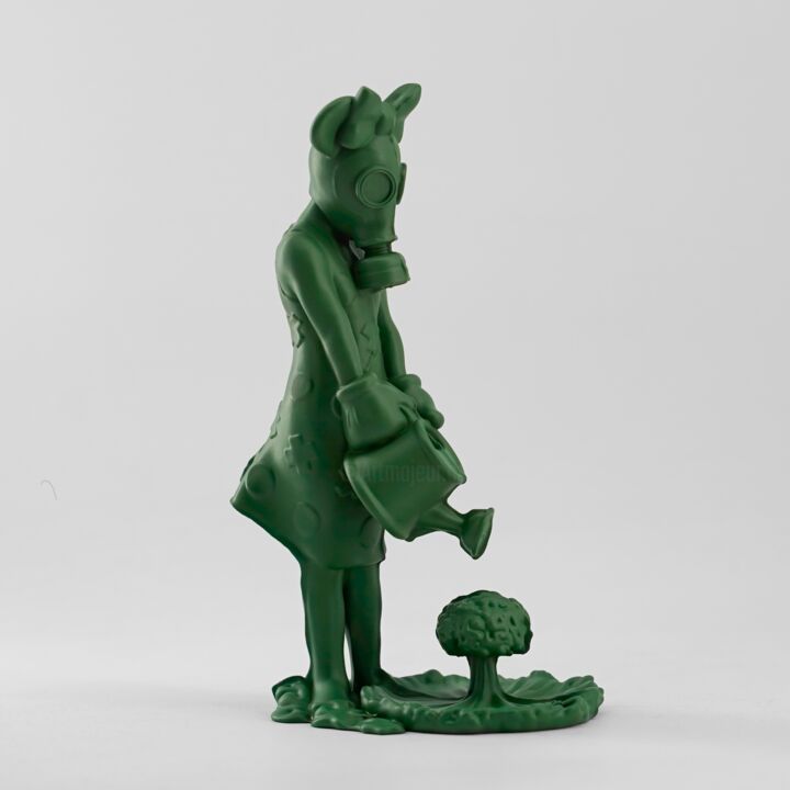 Sculpture titled "Toy Soldier NAIVE" by Aspencrow, Original Artwork, Resin