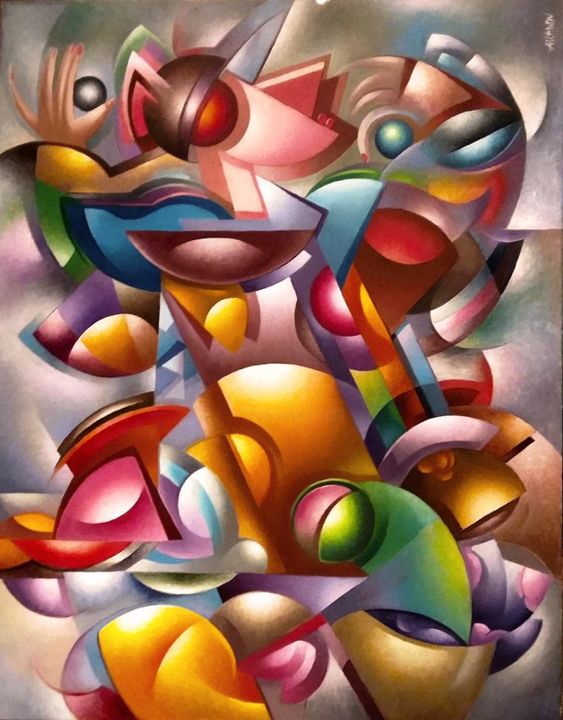 Peinture intitulée "Joueuse de pétanque" par Tsvetomir Assenov, Œuvre d'art originale, Huile