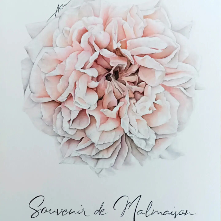 "Souvenir de Malmais…" başlıklı Tablo Assia Benkahoul tarafından, Orijinal sanat, Suluboya