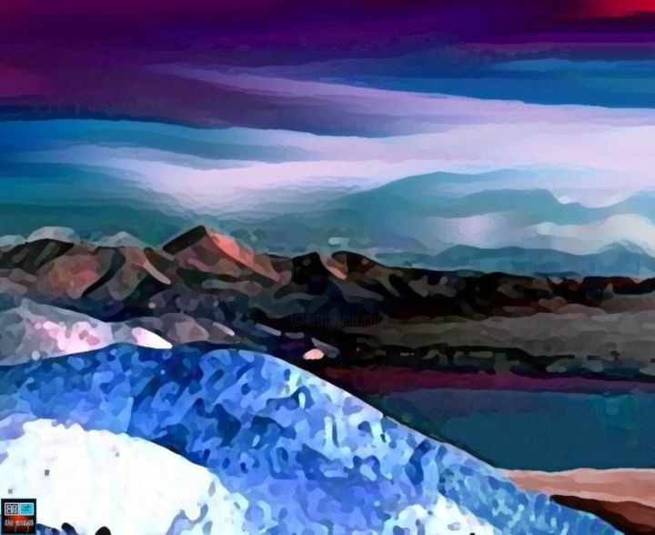 Pintura titulada "Los Andes-Tormenta" por Elio Assis Peniagoa, Obra de arte original