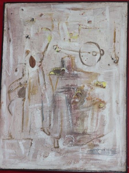 Painting titled "le chasseur" by Cyrus D'Hyzo, Original Artwork, Acrylic Mounted on Wood Stretcher frame