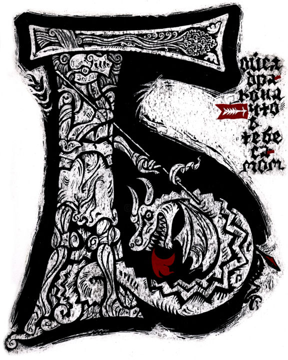"" Knight's history,…" başlıklı Tablo Assol Sas tarafından, Orijinal sanat, Akrilik