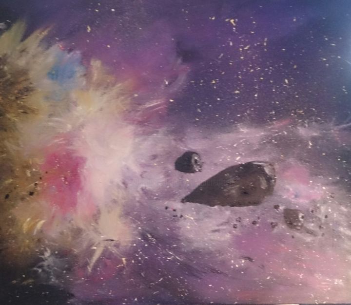 Peinture intitulée "Cosmos" par Astal, Œuvre d'art originale, Bombe aérosol