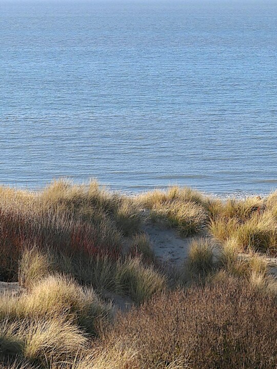 Fotografie getiteld "AVEC LA MER DU NORD" door Astr, Origineel Kunstwerk, Niet gemanipuleerde fotografie Gemonteerd op Alumi…