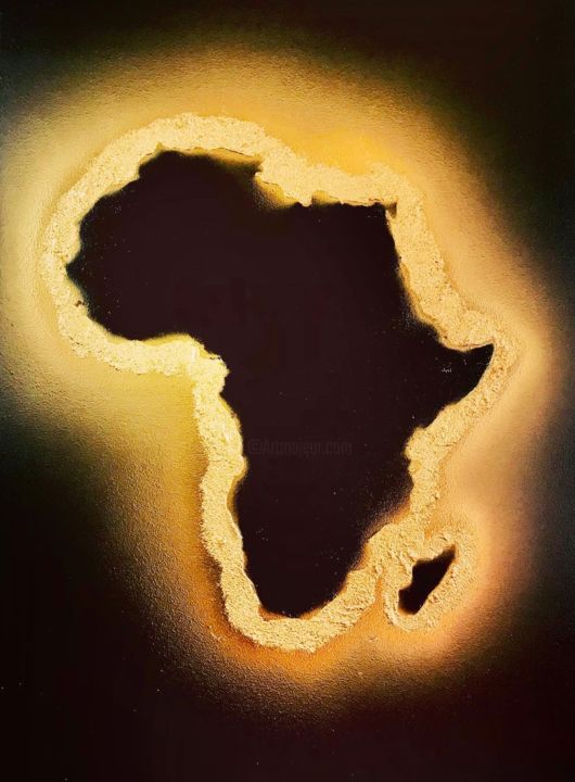 Peinture intitulée "Afrique" par Aston, Œuvre d'art originale, Acrylique