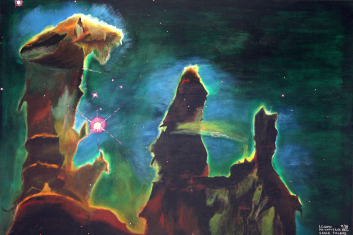 Peinture intitulée "My Universe VIII -…" par Lcarmo, Œuvre d'art originale, Huile