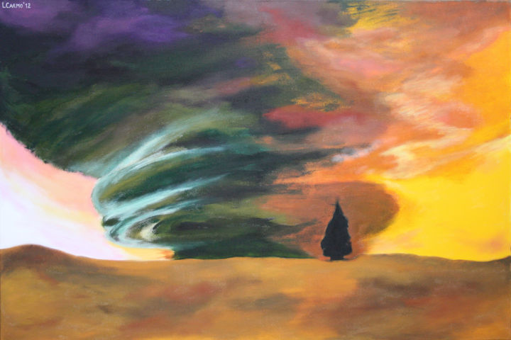 Pintura intitulada "The Dancing Tornado" por Lcarmo, Obras de arte originais, Outro