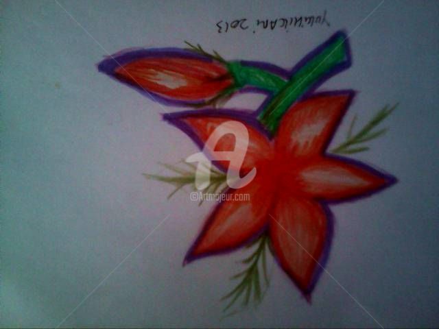 Drawing titled "lily" by Yuki Hikari, Original Artwork