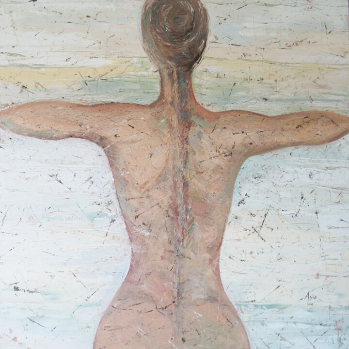 Peinture intitulée "Renonciation 100x10…" par Asia Bagaeva, Œuvre d'art originale, Huile Monté sur Châssis en bois
