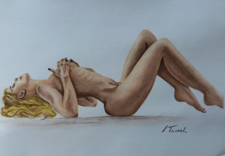 Dessin intitulée "nude - #103" par Agnes Tuczek, Œuvre d'art originale