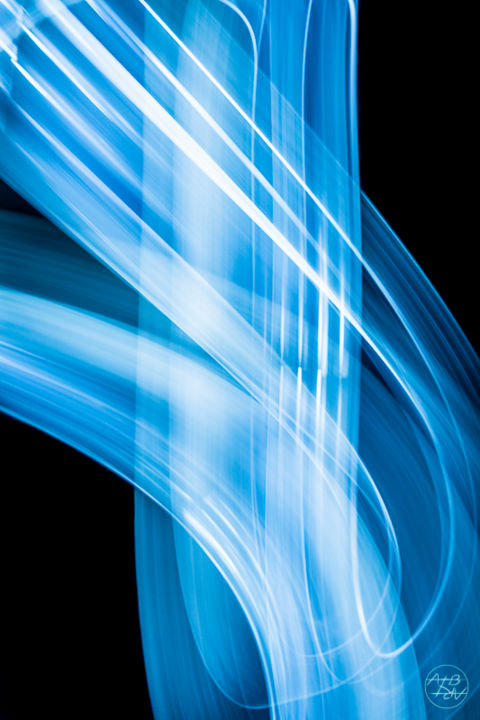 Photography titled "- Flame in Motion B…" by Atb Art, Original Artwork, Light Painting Mounted on Other rigid panel