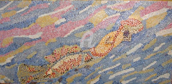 Escultura intitulada "La rêveuse" por Atchama, Obras de arte originais, Mosaico