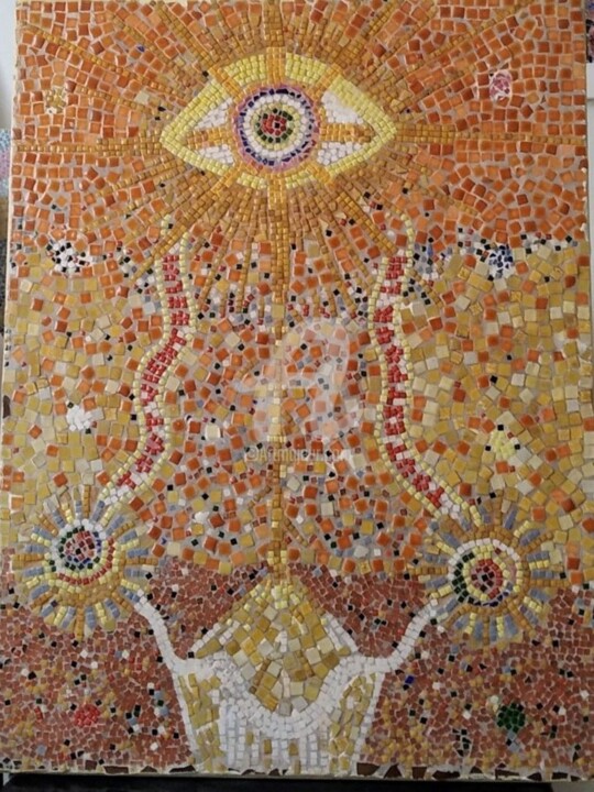 Escultura titulada "Souffle Lumineux" por Atchama, Obra de arte original, Mosaico