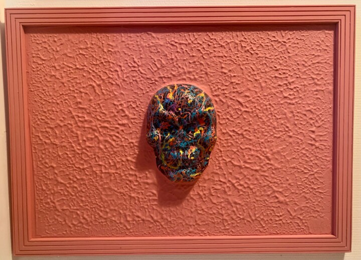 Peinture intitulée "Tete de mort" par Atelier Jys, Œuvre d'art originale, Acrylique