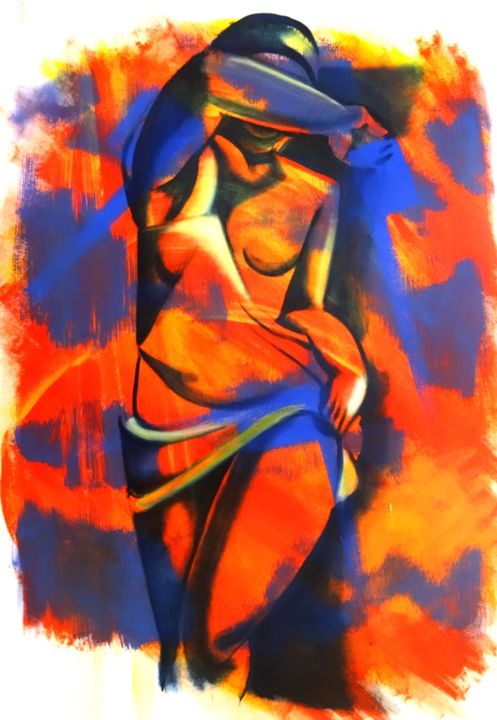 Malerei mit dem Titel "Acrylique sur toile…" von Atelier Linea, Original-Kunstwerk, Acryl