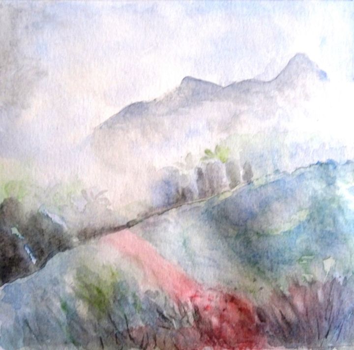 Peinture intitulée "Aquarelle - Catheri…" par Atelier Linea, Œuvre d'art originale