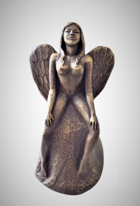Sculpture titled "Ange - Résine" by Atelier Mélyne Sculpture, Original Artwork, Resin