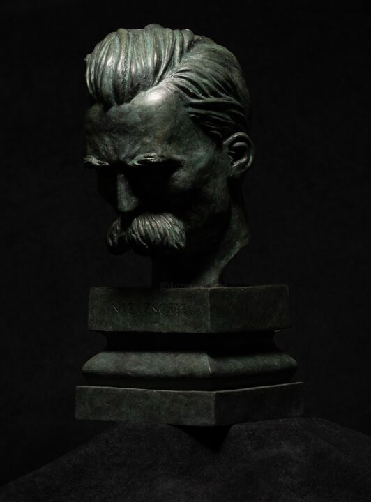 Sculpture intitulée "Nietzsche" par Atelier Missor, Œuvre d'art originale, Bronze