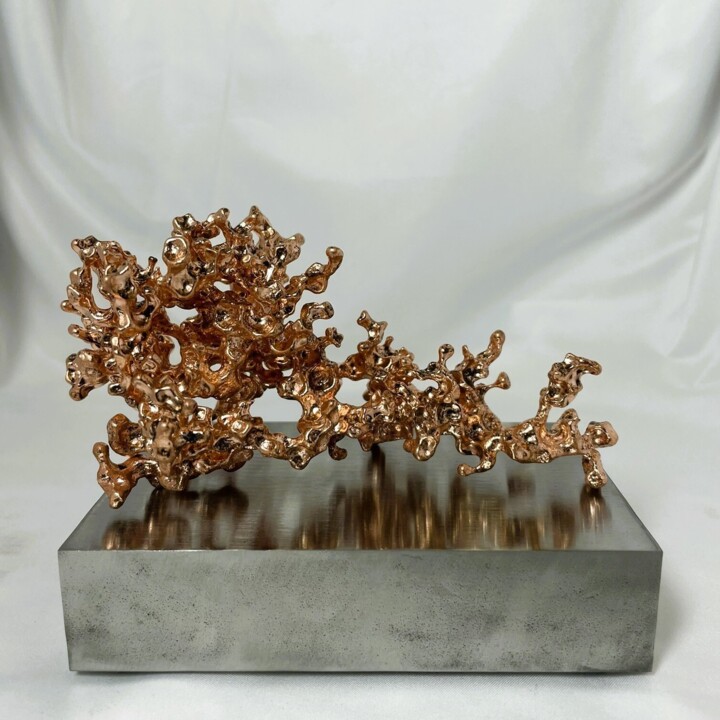 Sculpture titled "⁽CuˣAl⁾²" by Atelier Sibuet, Original Artwork, Metals