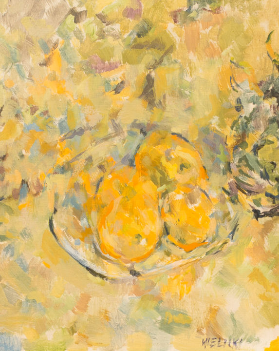 Malarstwo zatytułowany „The oranges of Jerz…” autorstwa Jerzy Wielicki, Oryginalna praca, Olej