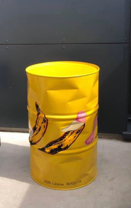 Design intitulada "Bidon Andy Warhol" por Patrice Almodovar, Obras de arte originais, Mobília
