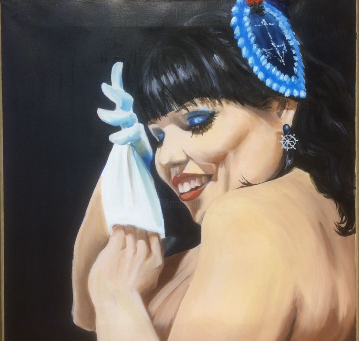 Peinture intitulée "Burlesque #1" par Anne Lespagnol, Œuvre d'art originale, Huile