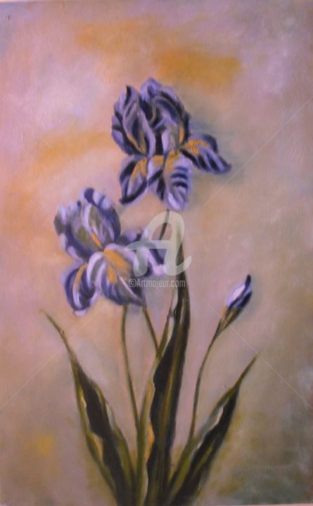 Painting titled "Iris" by Gec, Original Artwork