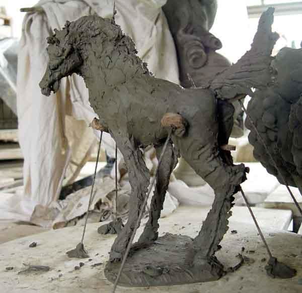 Sculpture titled "cheval" by Pierre Campo, Original Artwork