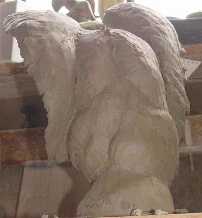 Sculpture titled "ange" by Pierre Campo, Original Artwork, Ceramics