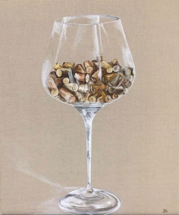 Peinture intitulée "Bourgogne" par Atelier De B, Œuvre d'art originale, Acrylique
