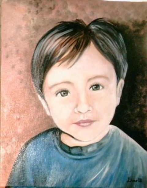 Painting titled "MATEO" by Lilou, Original Artwork