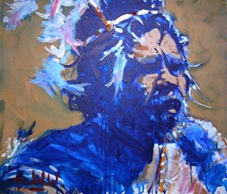 Peinture intitulée "Aborigène" par Pablo Correa, Œuvre d'art originale