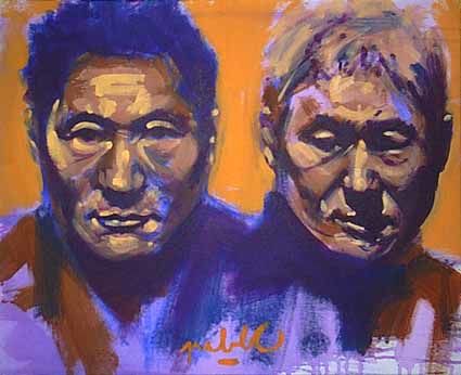 Peinture intitulée "Double Takeshi" par Pablo Correa, Œuvre d'art originale