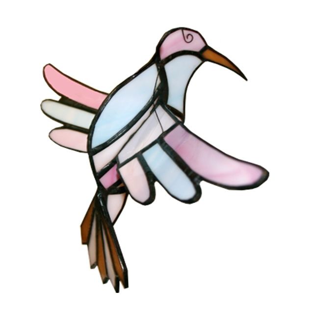 Design intitulée "le mobile oiseau" par Muriel-Atelier Hyalos, Œuvre d'art originale