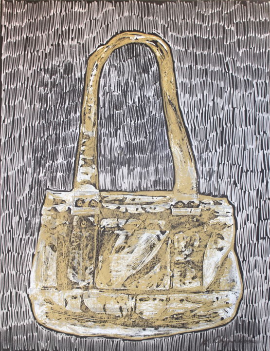 Drawing titled "Sac Guess 10" by Atelier N N . Art Store By Nat, Original Artwork, Acrylic