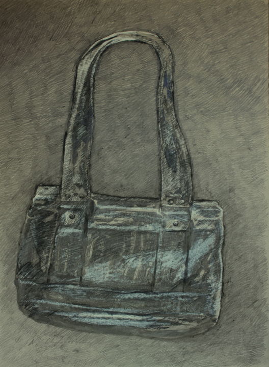 Disegno intitolato "Sac Guess 7" da Atelier N N . Art Store By Nat, Opera d'arte originale, Grafite