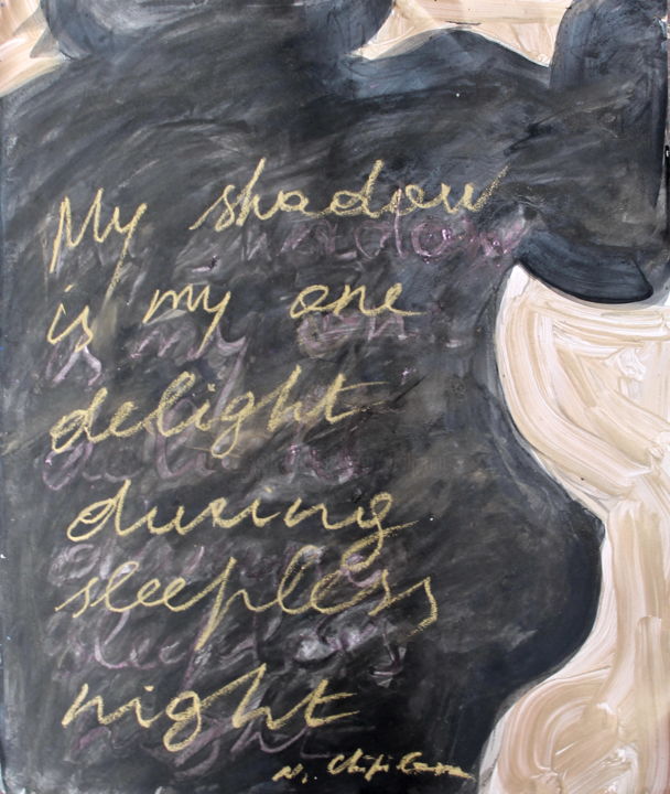 Ζωγραφική με τίτλο "Shadow night 6" από Atelier N N . Art Store By Nat, Αυθεντικά έργα τέχνης, Ακρυλικό