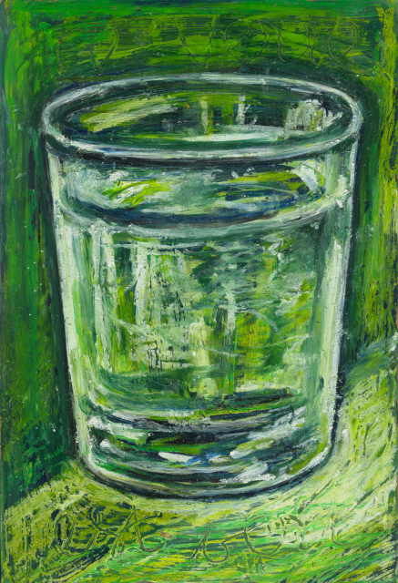 Peinture intitulée "Ce verre est vert" par Atelier N N . Art Store By Nat, Œuvre d'art originale, Acrylique