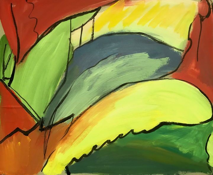 Painting titled "Kandinsky, Inspirat…" by Atelier N N . Art Store By Nat, Original Artwork, Acrylic