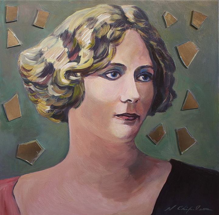 Ζωγραφική με τίτλο "Isadora Duncan. Sér…" από Atelier N N . Art Store By Nat, Αυθεντικά έργα τέχνης, Ακρυλικό