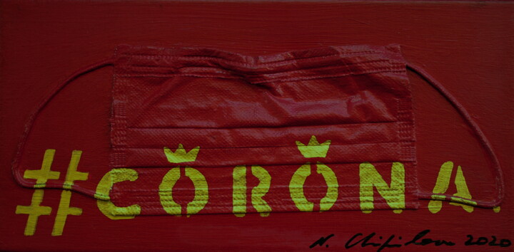 Painting titled "#Corona" by Atelier N N . Art Store By Nat, Original Artwork, Acrylic