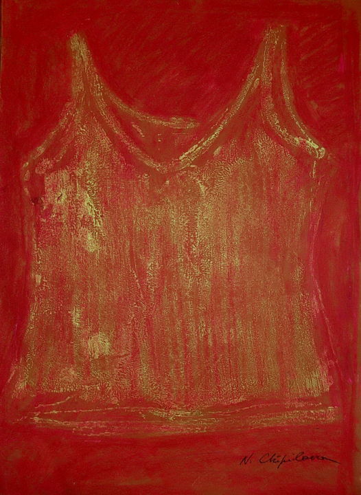 "Gold Red Undershirt…" başlıklı Tablo Atelier N N . Art Store By Nat tarafından, Orijinal sanat, Akrilik
